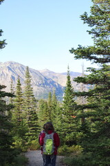 hiker in the mountains