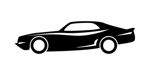 side view car silhouette icon.