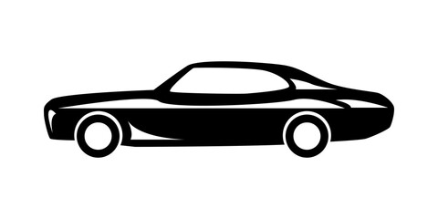 side view car silhouette icon.