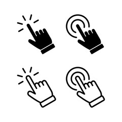 Hand click icon vector illustration. pointer sign and symbol. hand cursor icon