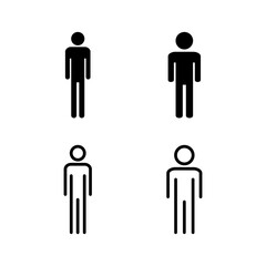Man icon vector illustration. male sign and symbol. human symbol