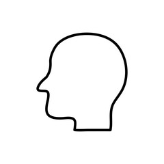Head vector icon, human symbol.flat vector illustration for web site or mobile app.eps