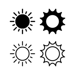 Sun icon vector illustration. Brightness sign and symbol.