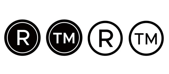Registered trademark vector icons