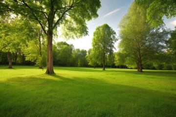 Obraz premium A day in the park - Illustration created with generative ai