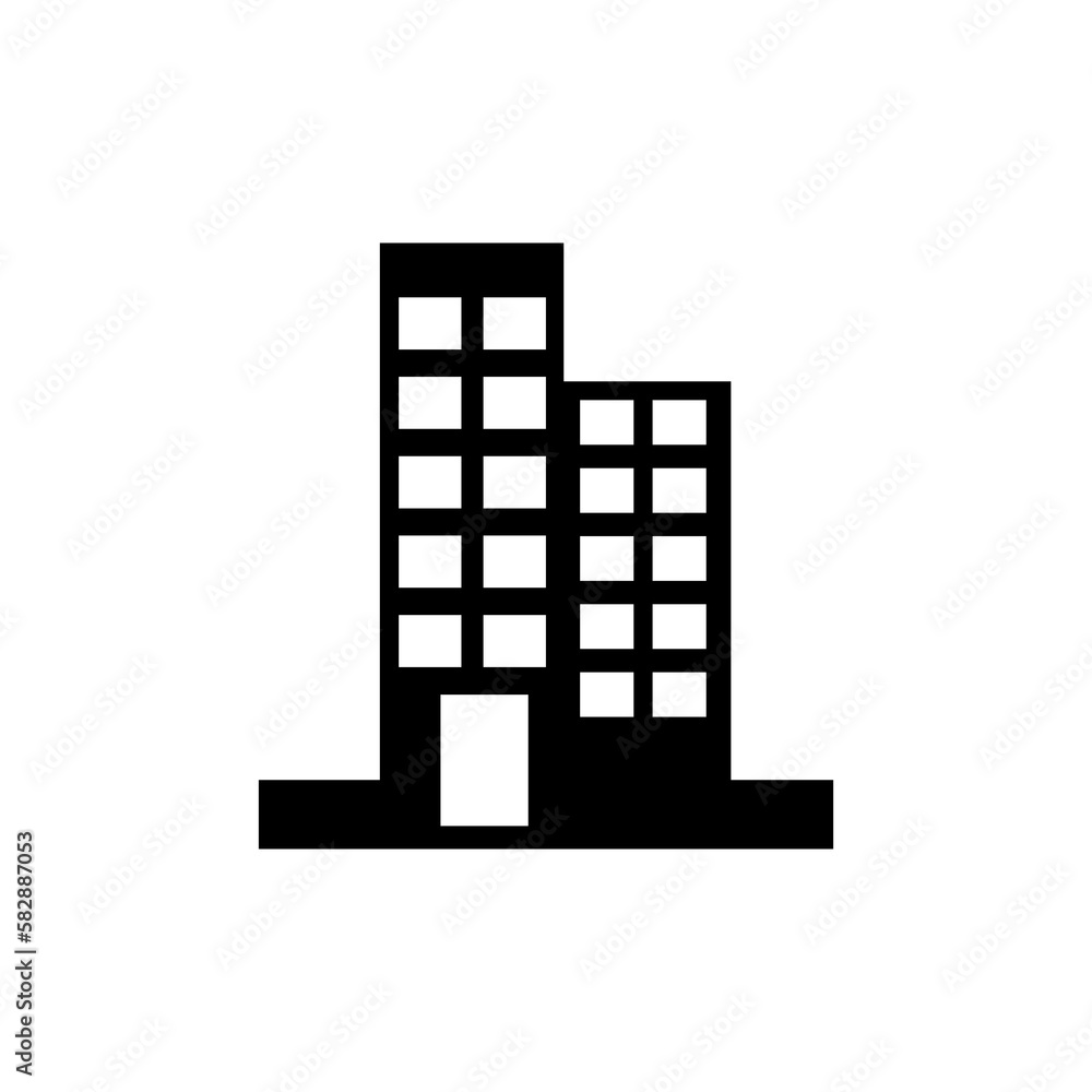 Aufkleber building vector icon, flat vector illustration for web site or mobile app.eps