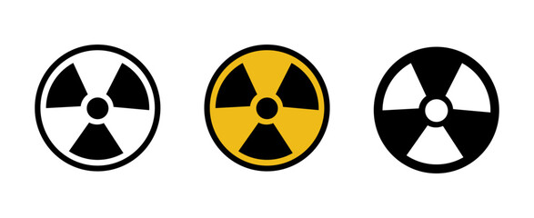Radioactive contamination vector symbol set