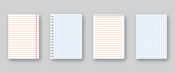 Realistic paper vector icons