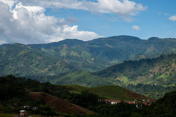 Fototapeta premium landscape with mountains and clouds