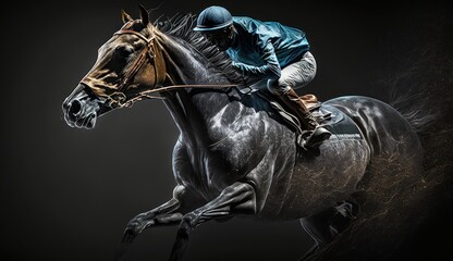 馬　競馬　乗馬イメージイラスト　壁紙　generative AI