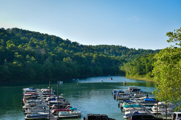 Boats on the Tygart Lake Marina, West Virginia