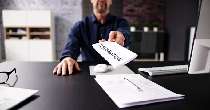 Quitting Employment Message. Giving Resignation