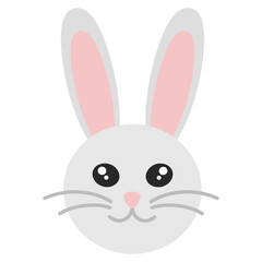 Illustration of a cartoon cute bunny. Bunny symbol for Easter.