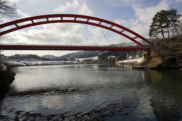 the bridge over the snow river