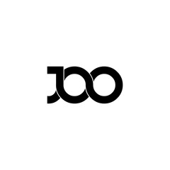 joo typography letter monogram logo design