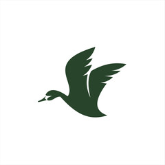 Creative, stylish and elegant duck logo. A logo that looks cheerful, elegant but still modern and professional in calligraphy style.
