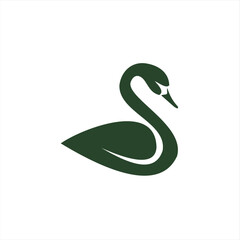 Creative, stylish and elegant duck logo. A logo that looks cheerful, elegant but still modern and professional in calligraphy style.