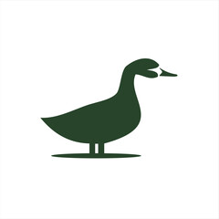 Creative, stylish and elegant duck logo. A logo that looks cheerful, elegant but still modern and professional in calligraphy style.