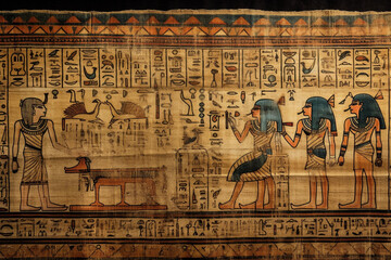 Egyptian Papyrus generated by AI - obrazy, fototapety, plakaty