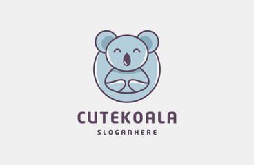 Cute koala logo. koala icon template .