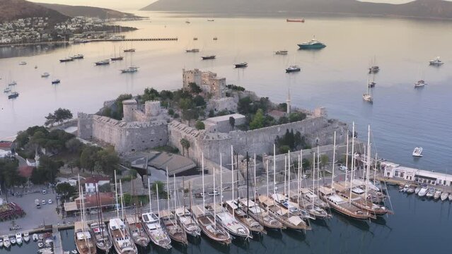 Bodrum Castle in Aegean shore of Turkey.