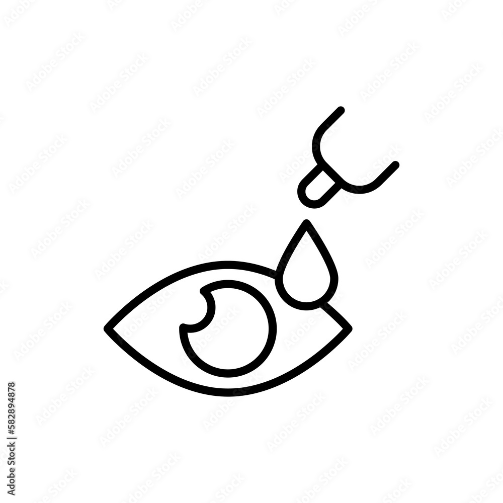 Poster eye drop vector icon. flat vector illustration for web site or mobile app.eps