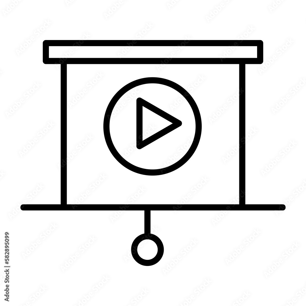 Poster presentation vector icon, flat vector illustration for web site or mobile app.eps