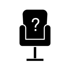 Job vacancy vector icon, flat vector illustration for web site or mobile app