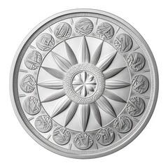 illustration of an coin in white background