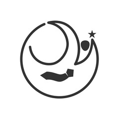 business people with star logo template Icon Illustration Brand Identity. Isolated and flat illustration. Vector graphic