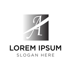 Letter A logo vector illustration isolated on white background