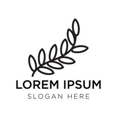 leaf logo vector illustration isolated on white background