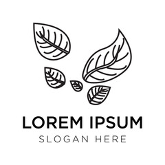 leaf logo vector illustration isolated on white background