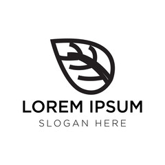 leaf logo vector illustration isolated on white background