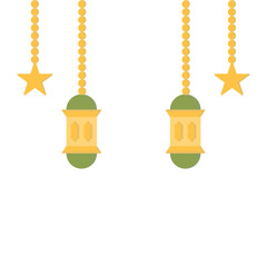 lantern Islamic Icon Ilustration logo