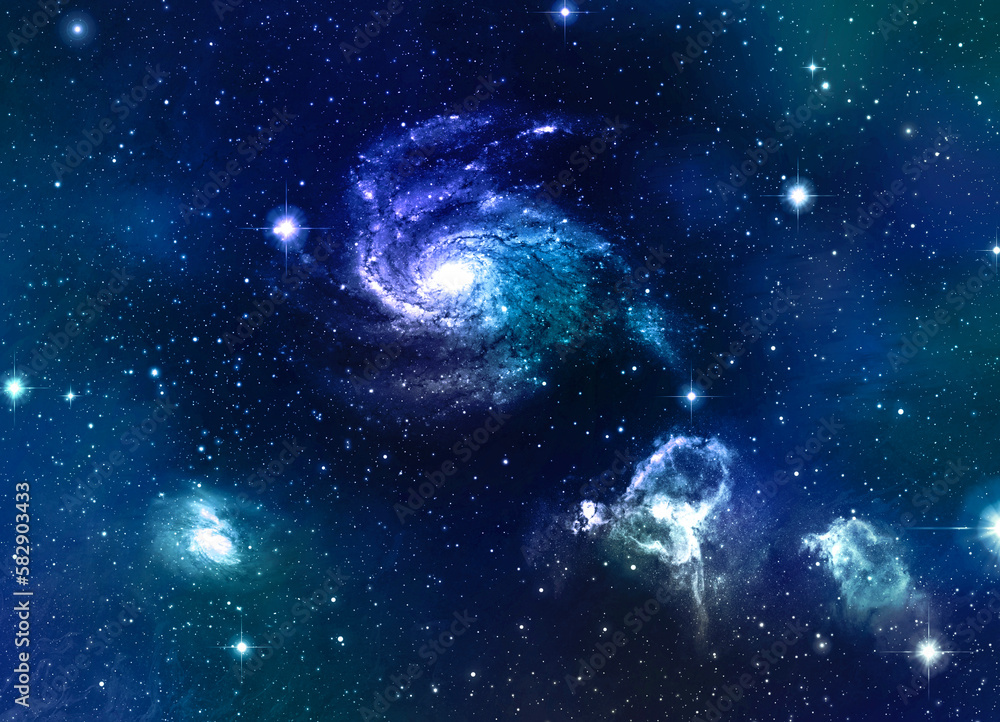Wall mural a space of the galaxy ,atmosphere with stars at dark background