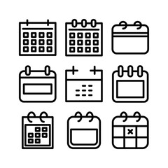 calendar icon or logo isolated sign symbol vector illustration - high quality black style vector icons
