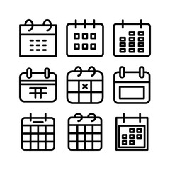 calendar icon or logo isolated sign symbol vector illustration - high quality black style vector icons
