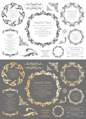 Fashionable frame. Design template. A set of gorgeous foreheads.
