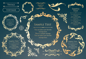 Fashionable frame. Design template. A set of gorgeous foreheads.
