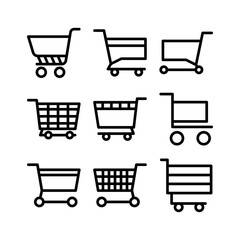cart icon or logo isolated sign symbol vector illustration - high quality black style vector icons
