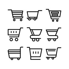cart icon or logo isolated sign symbol vector illustration - high quality black style vector icons
