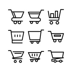 cart icon or logo isolated sign symbol vector illustration - high quality black style vector icons

