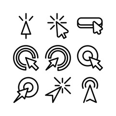 click icon or logo isolated sign symbol vector illustration - high quality black style vector icons
