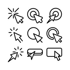 click icon or logo isolated sign symbol vector illustration - high quality black style vector icons
