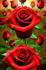 Red Roses Illustration