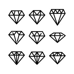 diamond icon or logo isolated sign symbol vector illustration - high quality black style vector icons
