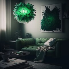 modern living room Generative AI