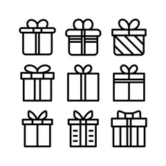 gift icon or logo isolated sign symbol vector illustration - high quality black style vector icons
