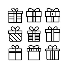 gift icon or logo isolated sign symbol vector illustration - high quality black style vector icons
